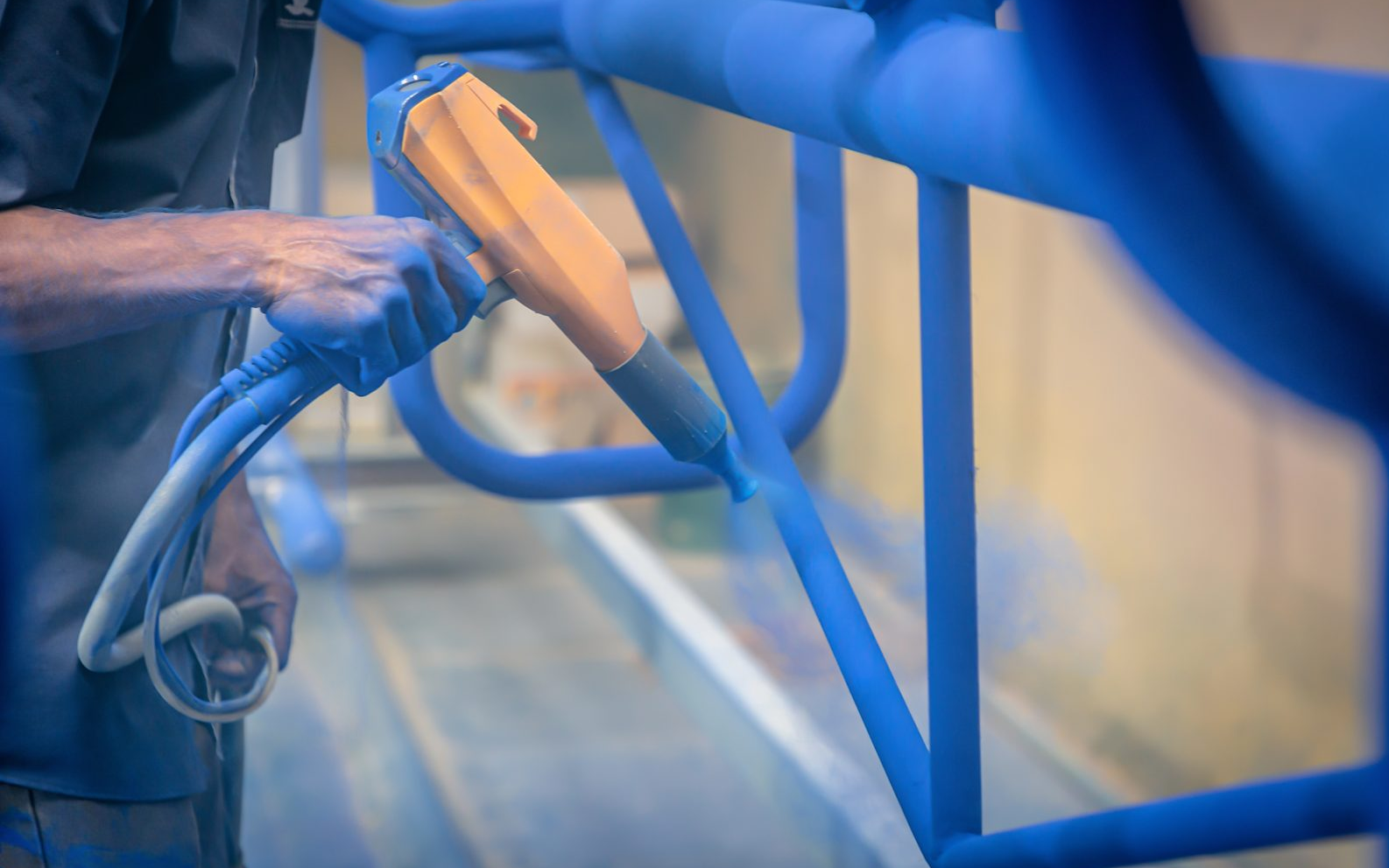 Powder coated components